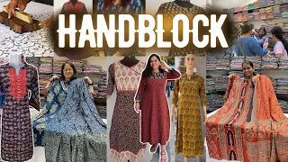 1st Ever Pure HANDBLOCK Shop in Dadar | Plus Size One Piece Dress | Kalamkari Kurti Set |Ajrakh Suit