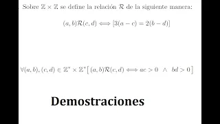 Relaciones de equivalencia - Demostraciones