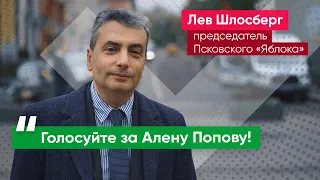 Лев Шлосберг поддерживает Алену Попову