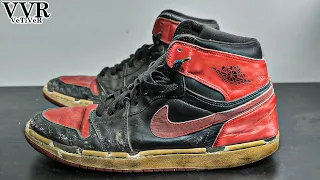 'NIKE' 'Air Jordan 1 Bred' OG - Make Swoosh, Sole Swap, Dye - VeTiVeR