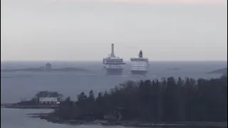 Viking Line MS Grace Arriving & Departure Mariehamn Åland 25 02 2021