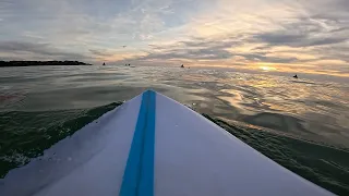 Surfing Beautiful Sunset Waves RAW POV
