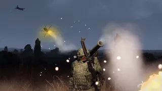 Su-25 shot down by FIM-92 Stinger Missile - Military Simulation - ARMA 3