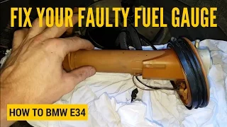 How to Fix a Faulty Fuel Gauge/Clean the Fuel Level Sensor - BMW E34 & E32