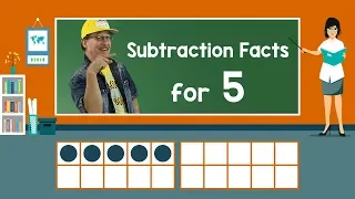 Practice Our Subtraction Facts for 5 | Subtraction Song | Math Song for Kids | Jack Hartmann