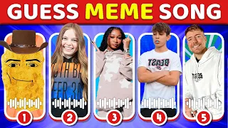 GUESS MEME & WHO'S SINGING 🎤🎵 🔥 | Lay Lay, Kinigra Deon, King Ferran, Salish Matter, MrBeast, Diana