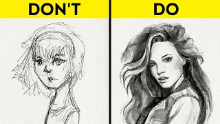 BEST ART HACKS and DRAWING TECHNIQUES FOR BEGINNERS