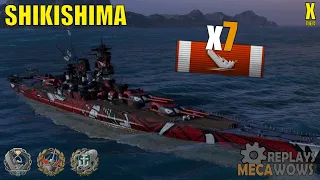 Shikishima 7 Kills & 219k Damage | World of Warships Gameplay