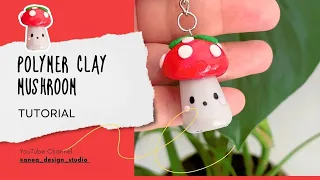Polymer Clay Art - Mushroom Keychain, Clay Charm | @anea_design_studio
