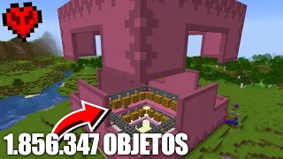 CONSTRUÍ Un SHULKER GIGANTE con +1.856.347 Objetos en Minecraft Hardcore