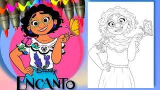 Coloring Beautiful Mirabel Madrigal | Disney Encanto Coloring Pages