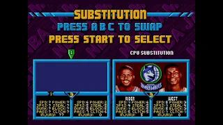 NBA JAM Tournament Edition (Fresh Prince Vs. T-Wolves Sega Genesis)