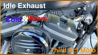 Harley Davidson Sportster 2021 Iron 883 - Idle Exhaust Sounds Raw - Cold and Warm start