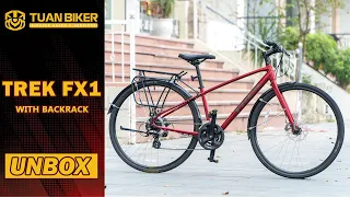 TREK FX1 RED COLOR with backrack unbox