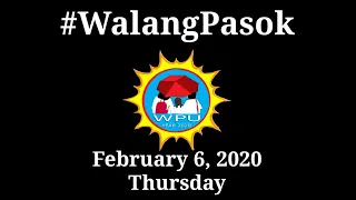 Walang Pasok February 6, 2020 Thursday