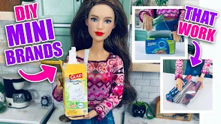 NEW! DIY MINI BRANDS for your DOLLHOUSE KITCHEN - Barbie Doll Miniatures - Frozen Moments