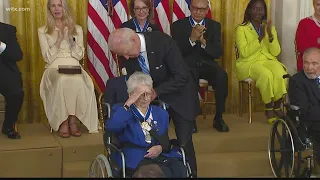 Biden awards Medal of Freedom to Biles, McCain, Giffords