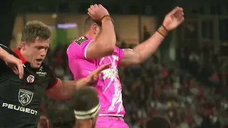 TOP 14 - Essai de Lucas PEYRESBLANQUES (SFP) - Stade Toulousain - Stade Français Paris