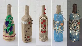 5 Jute bottle decoration ideas | Home decorating ideas easy | #2