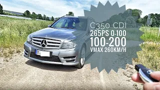 Mercedes C350 CDI T W204 265PS 620NM | 0-100 | 100-200 | VMAX | German Autobahn