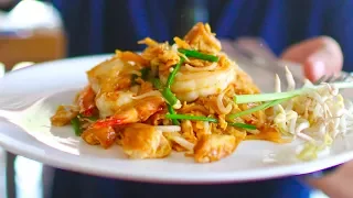 Massive THAI STREET FOOD tour in Krabi, THAILAND | BEST Pad Thai EVER + Famous Southern Thai food