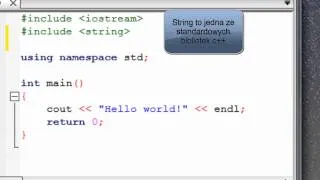 Kurs C++ 5: Łańcuch Znaków