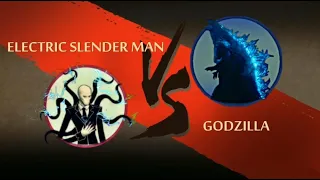 Shadow Fight 2 Electric Slenderman Vs Godzilla