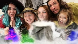 SpOoKy FaMiLy PoTiOnS!! Adley Niko n Navey make Halloween Experiments then Play Rainbow Ghost Rescue