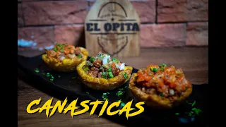 Canasticas de PLÁTANO rellenas con CHICHARRÓN 🐷🐷 | El Opita Cocinero