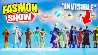 I Hosted a INVISIBLE CUSTOM HERO Fashion Show Tournament in Fortnite (floating fashion show)