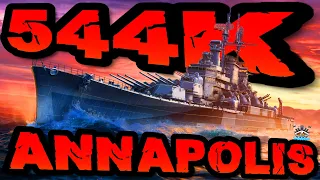 Annapolis drückt 544K Schaden!!! "[-TWA-] EL_Snackman" im "500K Club" ⚓️ in World of Warships 🚢