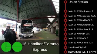 16 Hamilton Express GO Bus Time Lapse