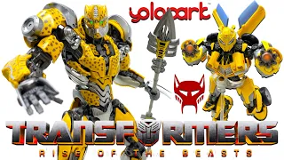Transformers Rise Of The Beasts CHEETOR Yolopark Model Kit & ROTB Bumblebee Upgrade Kit Review