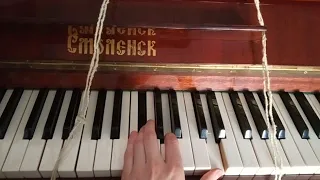 Piano tuning: 9/12 hammer technique Настройка пианино методом (9-12) вверх.
