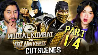 MORTAL KOMBAT VS DC UNIVERSE CUTSCENES/STORY (Part 1) REACTION!