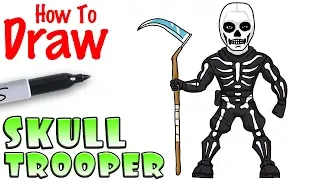 How to Draw Skull Trooper | Fortnite