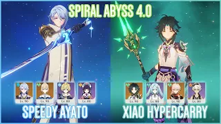 C6 Speedy Ayato & C6 Xiao Hypercarry | Spiral Abyss 4.0 | Genshin Impact