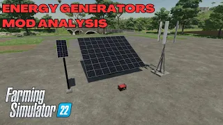 ENERGY GENERATORS | MOD ANALYSIS  | FARMING SIMULATOR 22