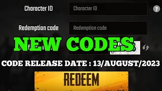 PUBG MOBILE NEW AUGUST CODES 2023 | PUBG MOBILE NEW REDEEM CODES | PUBG MOBILE NEW AUGUST CODES