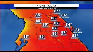 Is that a cold front? Slightly cooler air on the horizon after a blazing hot work week