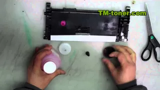 How to refill the Samsung clp-365w,CLX-3305FW toner cartridge