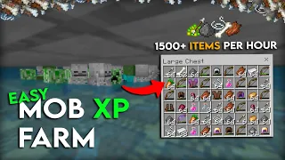 EASY Mob Xp Farm Tutorial For Minecraft 1.19! Minecraft Bedrock (MCPE/Xbox/PS4/Nintendo Switch/PC)