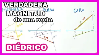 DIÉDRICO - verdadera magnitud📏 de una recta oblicua😎