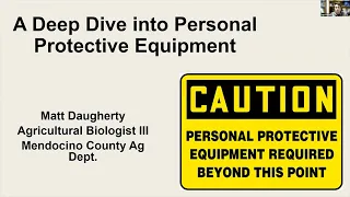 26th IPM Seminar #5: A Deep Dive into Personal Protective Equipment w/Matt Daugherty