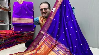 Yeola Paithani |Pure Silk Paithani | Pattu saree | Kasturi paithani live