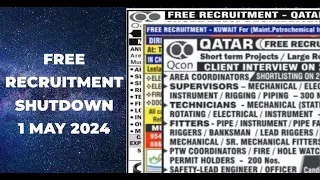 ASSIGNMENT ABROAD TIMES JOBS GULF JOBS 1ST MAY 202