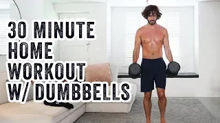 30 Minute HOME WORKOUT with Dumbbells | The Body Coach TV