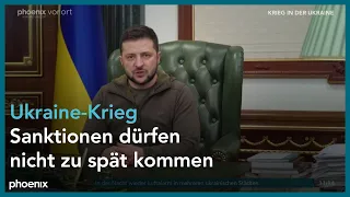 Videoansprache von Wolodymyr Selenskyj zu weiteren Sanktionen gegen Russland am 29.03.22