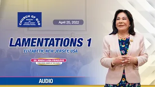 (English) Lamentations 1 🔊 Audio clip - Sr. Maria Luisa Piraquive, April 20, 2022 - New Jersey, USA