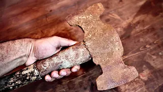 How to Restoration A Double-Edged Ax That Had Lost Its Original Appearance